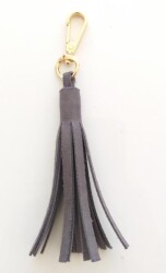 Angel Çanta Aksesuar Süet Suni Deri Gri Çift Sap 70X2 Cm - 3