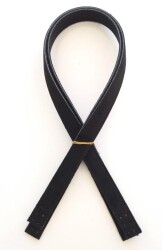 Angel Çanta Aksesuar Süet Suni Deri Siyah Çift Sap 80X2 Cm - Angel Çanta Aksesuar