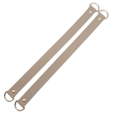 Angel Çanta Aksesuar Suni Deri 38x2.5 cm Bej Renk Çift Çanta Sapı Light Gold Metalli - 3