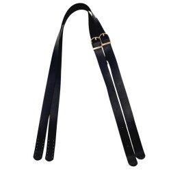 Angel Çanta Aksesuar Suni Deri Tek Tokalı Ayarlanabilir Çift Çanta Sapı Siyah Renk Light Gold Metal - Angel Çanta Aksesuar