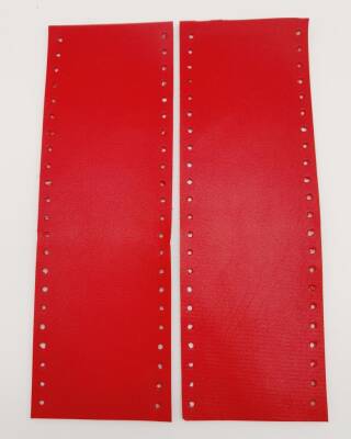 Angel Çanta Aksesuar Suni Deri Tutma Sapı Kırmızı Simit Sap 18x6 Cm - 1