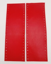 Angel Çanta Aksesuar Suni Deri Tutma Sapı Kırmızı Simit Sap 18x6 Cm - Angel Çanta Aksesuar