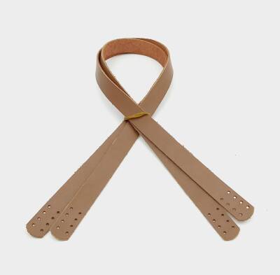 Angel Çanta Aksesuar Sütlü Kahve Renk Gerçek Deri 70X2 Cm Çift Sap - 1