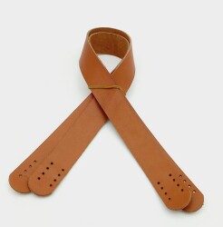 Angel Çanta Aksesuar Taba Renk Gerçek Deri 60X3 Cm Çift Sap - Angel Çanta Aksesuar