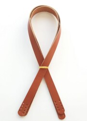 Angel Çanta Aksesuar Taba Renk Gerçek Deri 70X2 Cm Çift Sap - Angel Çanta Aksesuar