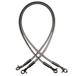 Angel Çanta Aksesuar Taşlı Kancalı Kovanlı Çift Çanta Sapı Füme Renk - Angel Çanta Aksesuar