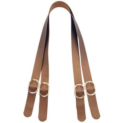 Angel Çanta Aksesuar Tokalı Model Suni Deri Bakır Renk Çift Çanta Sapı Light Gold Metal - 1