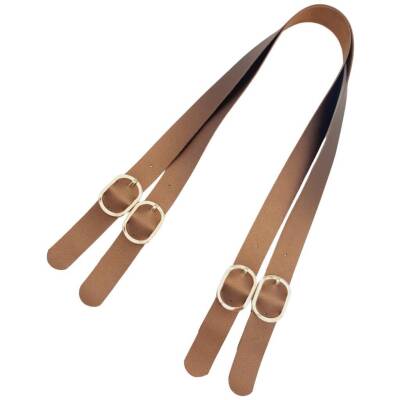 Angel Çanta Aksesuar Tokalı Model Suni Deri Bakır Renk Çift Çanta Sapı Light Gold Metal - 3