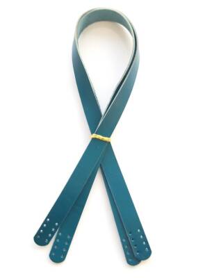 Angel Çanta Aksesuar Turkuaz Renk Gerçek Deri 70X2 Cm Çift Sap - 1