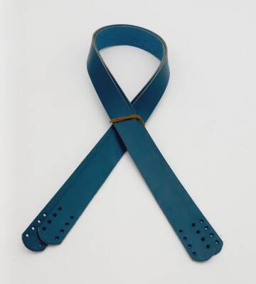 Angel Çanta Aksesuar Turkuaz Renk Gerçek Deri 70X2.3 Cm Çift Sap - 1