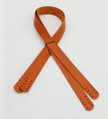 Angel Çanta Aksesuar Turuncu Taba Renk Gerçek Deri 70X2 Cm Çift Sap - 1