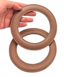 Angel Çanta Aksesuar Vizon Renk Yuvarlak 13.5 cm Suni Deri Çanta Sapı - Angel Çanta Aksesuar