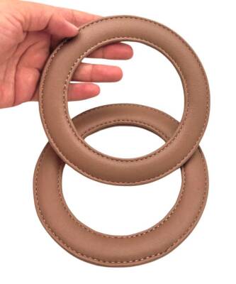 Angel Çanta Aksesuar Vizon Renk Yuvarlak 13.5 cm Suni Deri Çanta Sapı - 1