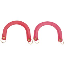 Angel Çanta Aksesuar Yaylı Halkalı Kapsüllü Suni Deri Fuşya Renk Tutma Sapı Light Gold Metalli - 2