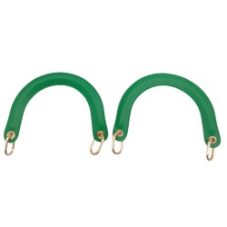 Angel Çanta Aksesuar Yaylı Halkalı Kapsüllü Suni Deri Yeşil Renk Tutma Sapı Light Gold Metalli - 2