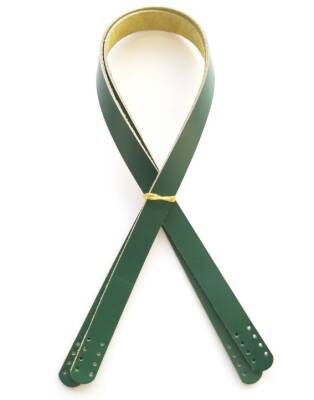 Angel Çanta Aksesuar Yeşil Renk Gerçek Deri 70X2 Cm Çift Sap - 1