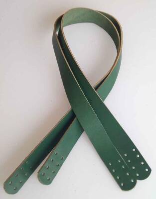 Angel Çanta Aksesuar Yeşil Renk Gerçek Deri 70X2.3 Cm Çift Sap - 1