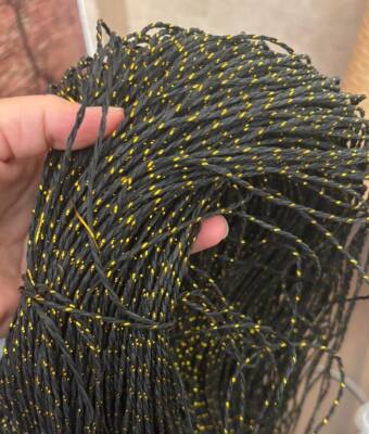 Angel Çanta Aksesuar Simli Kağıt İp Siyah Renk 300 gr - 1