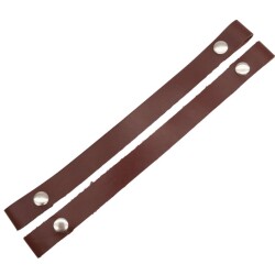 Angel Çanta Aksesuar 30 cm Gerçek Deri Kızıl Kahve Renk Çıtçıtlı Sap Gümüş Metalli - 4