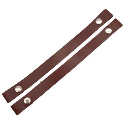 Angel Çanta Aksesuar 30 cm Gerçek Deri Kızıl Kahve Renk Çıtçıtlı Sap Gümüş Metalli - 4