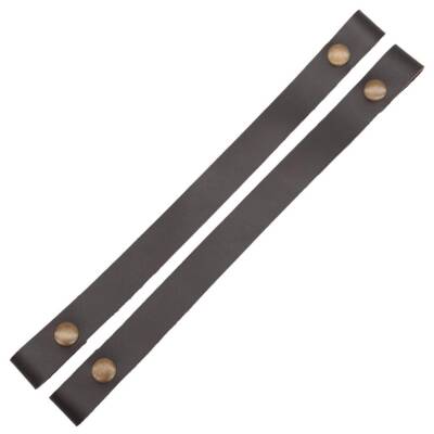 Angel Çanta Aksesuar 30 cm Gerçek Deri Koyu Kahverengi Çıtçıtlı Sap Antik Metalli - 4