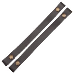 Angel Çanta Aksesuar 30 cm Gerçek Deri Koyu Kahverengi Çıtçıtlı Sap Antik Metalli - 4