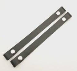 Angel Çanta Aksesuar 30 cm Gerçek Deri Siyah Renk Çıtçıtlı Sap Gümüş Metalli - 2