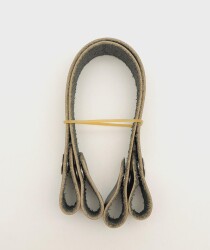 Angel Çanta Aksesuar 30 cm Gerçek Deri Siyah Renk Çıtçıtlı Sap Gümüş Metalli - 3