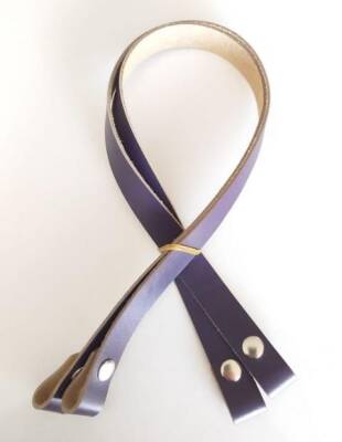 Angel Çanta Aksesuar Gerçek Deri Çıtçıtlı Sap Mor - 1