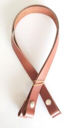 Angel Çanta Aksesuar Gerçek Deri Çıtçıtlı Sap Taba - Angel Çanta Aksesuar