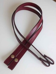 Angel Çanta Aksesuar Bordo Renkli, Çıtçıtlı Çanta Sapı - Angel Çanta Aksesuar