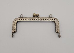 Angel Çanta Aksesuar 10.5 cm Dikdörtgen Çanta Klipsi Çanta Bursu Antik Metal - 1