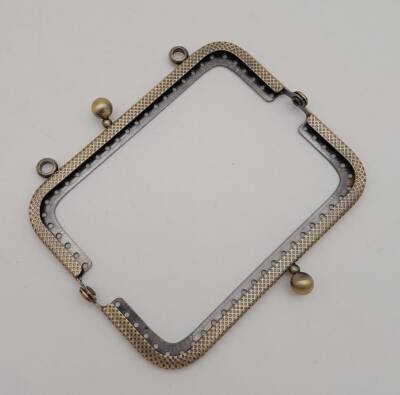 Angel Çanta Aksesuar 10.5 cm Dikdörtgen Çanta Klipsi Çanta Bursu Antik Metal - 2