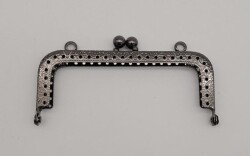 Angel Çanta Aksesuar 10.5 cm Dikdörtgen Çanta Klipsi Çanta Bursu Füme Metal - Angel Çanta Aksesuar