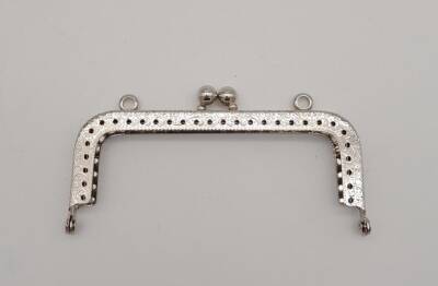 Angel Çanta Aksesuar 10.5 cm Dikdörtgen Çanta Klipsi Çanta Bursu Gümüş Metal - 1