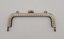 Angel Çanta Aksesuar 12.5 cm Dikdörtgen Çanta Klipsi Çanta Bursu Antik Metal - Angel Çanta Aksesuar