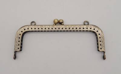 Angel Çanta Aksesuar 12.5 cm Dikdörtgen Çanta Klipsi Çanta Bursu Antik Metal - 1