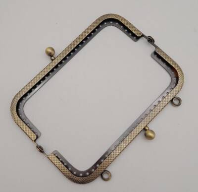 Angel Çanta Aksesuar 12.5 cm Dikdörtgen Çanta Klipsi Çanta Bursu Antik Metal - 2