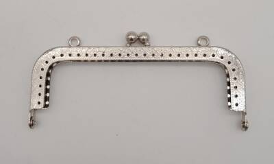 Angel Çanta Aksesuar 12.5 cm Dikdörtgen Çanta Klipsi Çanta Bursu Gümüş Metal - 1