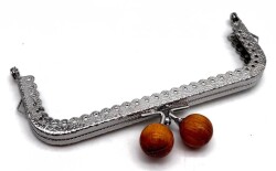 Angel Çanta Aksesuar 12.5 Cm Gümüş Renk Ahşap Toplu Cüzdan Klipsi, Cüzdan Bursu - Angel Çanta Aksesuar