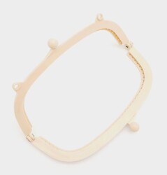 Angel Çanta Aksesuar 16 cm Plastik Cüzdan Klipsi Bej Renk - 2