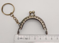 Angel Çanta Aksesuar 5 Cm Anahtarlıklı Cüzdan Klipsi Antik Metal - 3