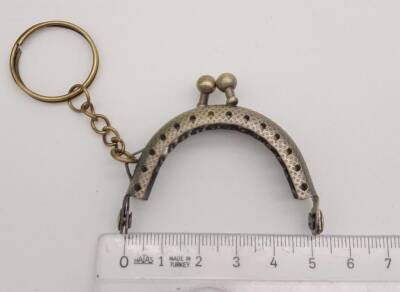 Angel Çanta Aksesuar 5 Cm Anahtarlıklı Cüzdan Klipsi Antik Metal - 3