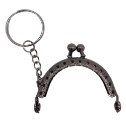 Angel Çanta Aksesuar 5 cm Anahtarlıklı Cüzdan Klipsi Füme Metal - Angel Çanta Aksesuar