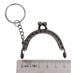 Angel Çanta Aksesuar 5 cm Anahtarlıklı Cüzdan Klipsi Füme Metal - 3