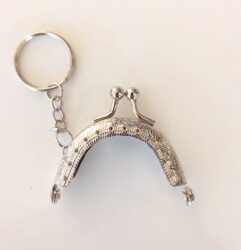Angel Çanta Aksesuar 5 Cm, Gümüş Anahtarlıklı Cüzdan Klipsi No:40 - Angel Çanta Aksesuar