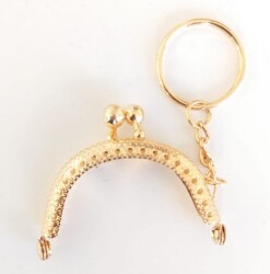 Angel Çanta Aksesuar 5 Cm, Light Gold Anahtarlıklı Cüzdan Klipsi No:43 - Angel Çanta Aksesuar