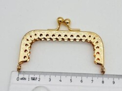 Angel Çanta Aksesuar 8 Cm Cüzdan Klipsi Light Golden Renk - Angel Çanta Aksesuar