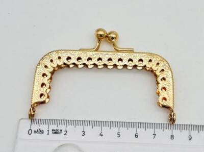 Angel Çanta Aksesuar 8 Cm Cüzdan Klipsi Light Golden Renk - 1