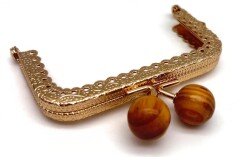 Angel Çanta Aksesuar 8.5 Cm Light Gold Renk Ahşap Toplu Cüzdan Klipsi, Cüzdan Bursu - Angel Çanta Aksesuar